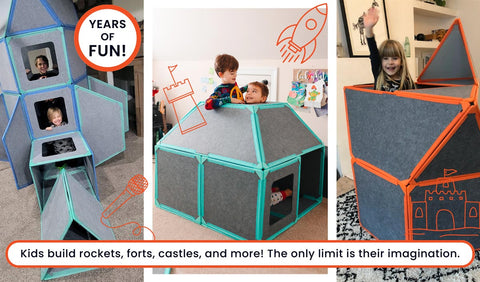 Superspace The Big Set (22 Panels) provides hours of fun and entertainment for the kids! They can build rockets, forts, castles and more. The only limit is their imagination.